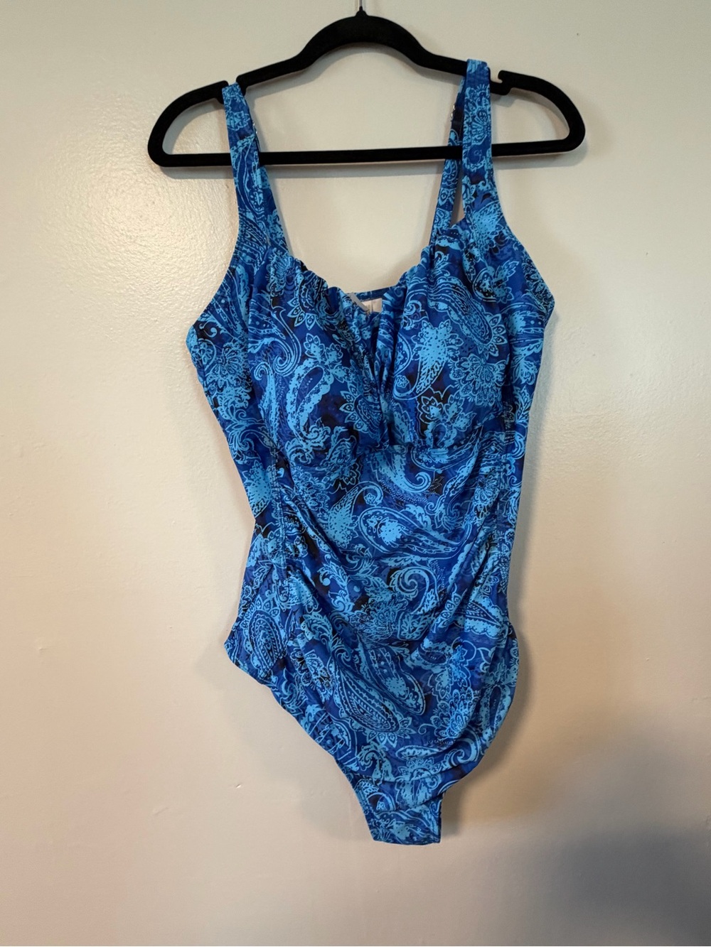 Blue Paisley One-Piece Swimsuit for Women
